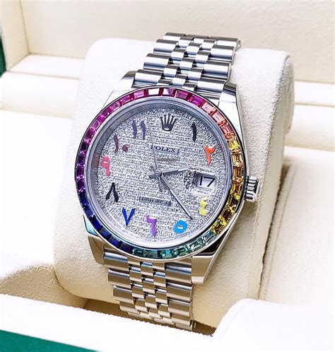 rolex rainbow diamond dial